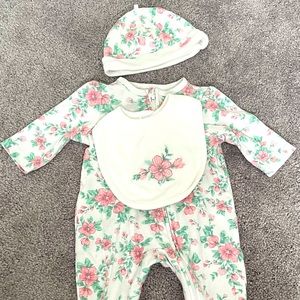 Floral baby pijama
